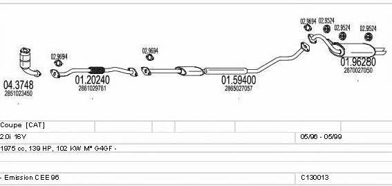 Mts C130013002757 Система випуску відпрацьованих газів C130013002757: Купити в Україні - Добра ціна на EXIST.UA! C130013002757 Mts Система випуску відпрацьованих газів