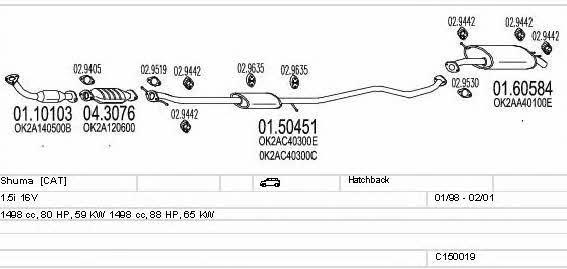 Mts C150019002391 Система выпуска отработаных газов C150019002391: Купить в Украине - Отличная цена на EXIST.UA! C150019002391 Mts Система выпуска отработаных газов
