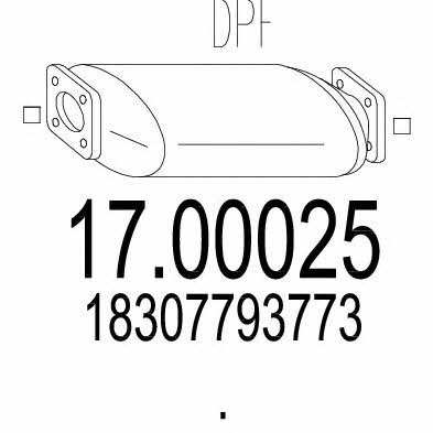 Mts 17.00025 Фільтр сажевий DPF 1700025: Купити в Україні - Добра ціна на EXIST.UA!