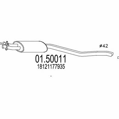 Mts 01.50011 Глушник, середня частина 0150011: Купити в Україні - Добра ціна на EXIST.UA!