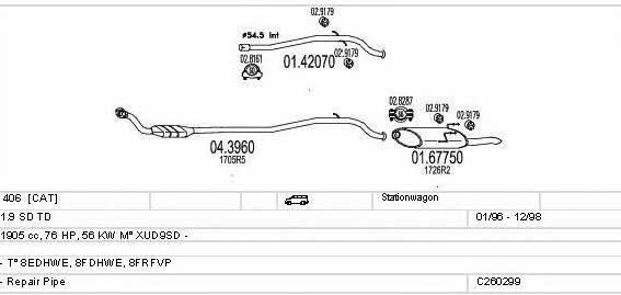 Mts C260299006207 Система випуску відпрацьованих газів C260299006207: Купити в Україні - Добра ціна на EXIST.UA! C260299006207 Mts Система випуску відпрацьованих газів