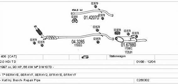 Mts C260302006210 Система випуску відпрацьованих газів C260302006210: Купити в Україні - Добра ціна на EXIST.UA! C260302006210 Mts Система випуску відпрацьованих газів