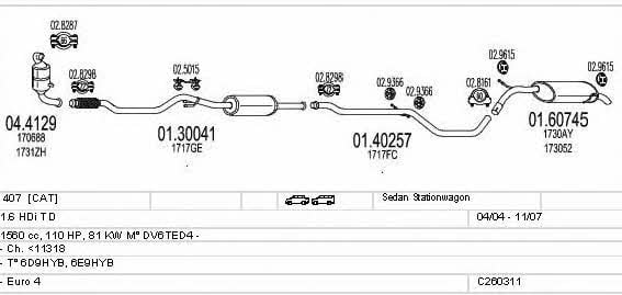 Mts C260311006219 Система выпуска отработаных газов C260311006219: Купить в Украине - Отличная цена на EXIST.UA! C260311006219 Mts Система выпуска отработаных газов