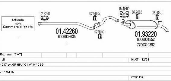 Mts C280102006641 Система выпуска отработаных газов C280102006641: Купить в Украине - Отличная цена на EXIST.UA! C280102006641 Mts Система выпуска отработаных газов