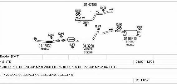 Mts C100057012765 Система выпуска отработаных газов C100057012765: Купить в Украине - Отличная цена на EXIST.UA! C100057012765 Mts Система выпуска отработаных газов