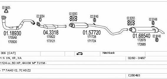 C260493008283 Mts Система выпуска отработаных газов