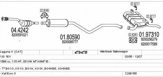 Mts C280156006706 Система выпуска отработаных газов C280156006706: Купить в Украине - Отличная цена на EXIST.UA! C280156006706 Mts Система выпуска отработаных газов