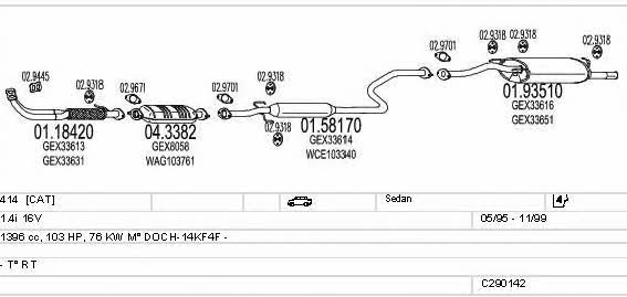 Mts C290142009672 Система выпуска отработаных газов C290142009672: Купить в Украине - Отличная цена на EXIST.UA! C290142009672 Mts Система выпуска отработаных газов