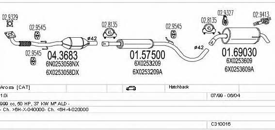 Mts C310016006886 Система выпуска отработаных газов C310016006886: Купить в Украине - Отличная цена на EXIST.UA! C310016006886 Mts Система выпуска отработаных газов