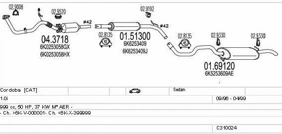 Mts C310024006894 Система випуску відпрацьованих газів C310024006894: Купити в Україні - Добра ціна на EXIST.UA! C310024006894 Mts Система випуску відпрацьованих газів