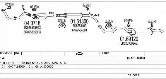 Mts C310033006907 Система випуску відпрацьованих газів C310033006907: Купити в Україні - Добра ціна на EXIST.UA! C310033006907 Mts Система випуску відпрацьованих газів