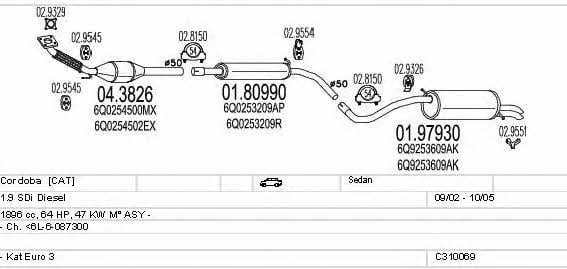 Mts C310069006957 Система выпуска отработаных газов C310069006957: Купить в Украине - Отличная цена на EXIST.UA! C310069006957 Mts Система выпуска отработаных газов