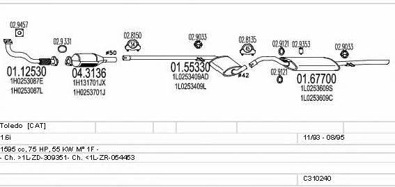 Mts C310240006478 Система випуску відпрацьованих газів C310240006478: Купити в Україні - Добра ціна на EXIST.UA! C310240006478 Mts Система випуску відпрацьованих газів