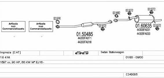C340005004857 Mts Система выпуска отработаных газов