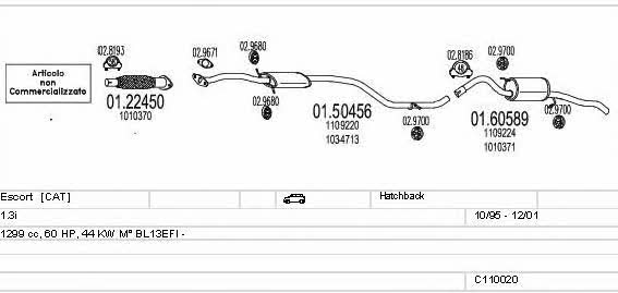 Mts C110020003718 Система випуску відпрацьованих газів C110020003718: Купити в Україні - Добра ціна на EXIST.UA! C110020003718 Mts Система випуску відпрацьованих газів