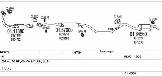  C110560008809 Система випуску відпрацьованих газів C110560008809: Купити в Україні - Добра ціна на EXIST.UA!