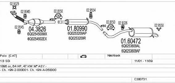 Mts C380731004088 Система выпуска отработаных газов C380731004088: Купить в Украине - Отличная цена на EXIST.UA! C380731004088 Mts Система выпуска отработаных газов