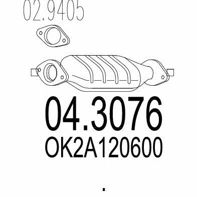 Mts 04.3076 Каталізатор 043076: Купити в Україні - Добра ціна на EXIST.UA!
