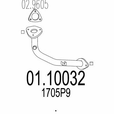 Mts 01.10032 Вихлопна труба 0110032: Купити в Україні - Добра ціна на EXIST.UA!