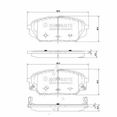 N3600551 Nipparts Тормозные колодки дисковые, комплект