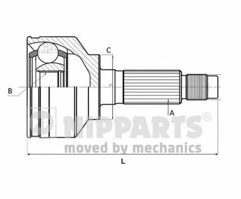 ШРУС привода Nissan Murano (Ниссан Мурано): N2821041 Nipparts Шарнир равных угловых скоростей (ШРУС)