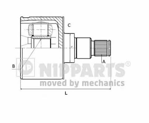 N2830300 Nipparts Шарнір рівних кутових швидкостей (ШРКШ)