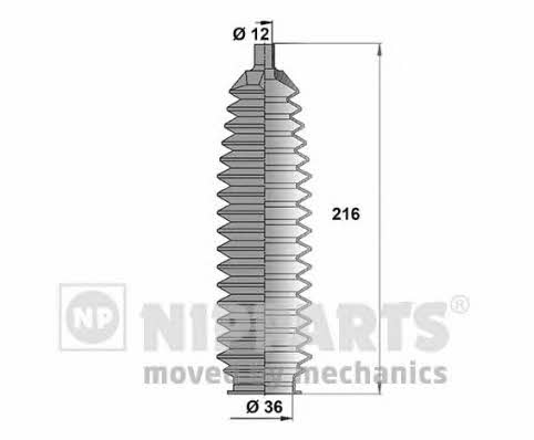 N2841024 Nipparts Пильовик рульової рейки, комплект