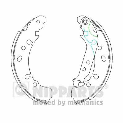 N3502091 Nipparts Колодки тормозные барабанные, комплект