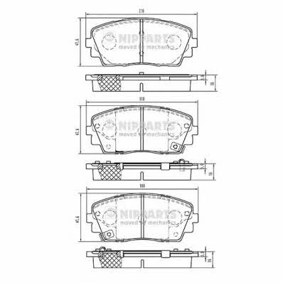 N3600332 Nipparts Тормозные колодки дисковые, комплект