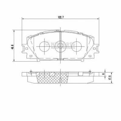 Комплект тормозных колодок Toyota Allion (Тойота Аллион): N3602127 Nipparts Тормозные колодки дисковые, комплект