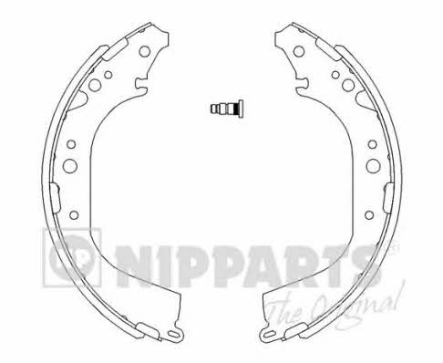Барабанные колодки Toyota 4 Runner (Тойота 4 Раннер): J3502039 Nipparts Колодки тормозные барабанные, комплект