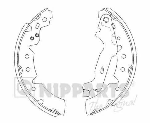 J3502072 Nipparts Колодки тормозные барабанные, комплект