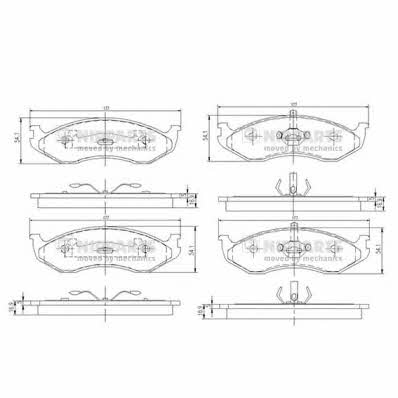 J3600307 Nipparts Тормозные колодки дисковые, комплект