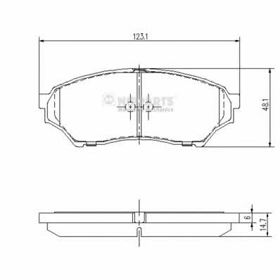 J3605040 Nipparts Тормозные колодки дисковые, комплект