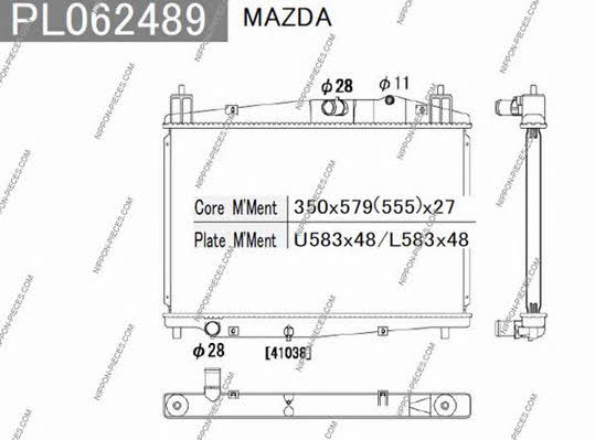 Nippon pieces M156A72 Радіатор охолодження двигуна M156A72: Купити в Україні - Добра ціна на EXIST.UA!