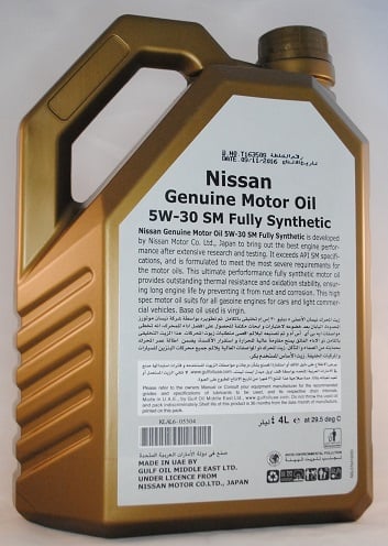 Nissan KLAL6-05304 Моторна олива Nissan Genuine Motor Oil 5W-30, 4л KLAL605304: Приваблива ціна - Купити в Україні на EXIST.UA!