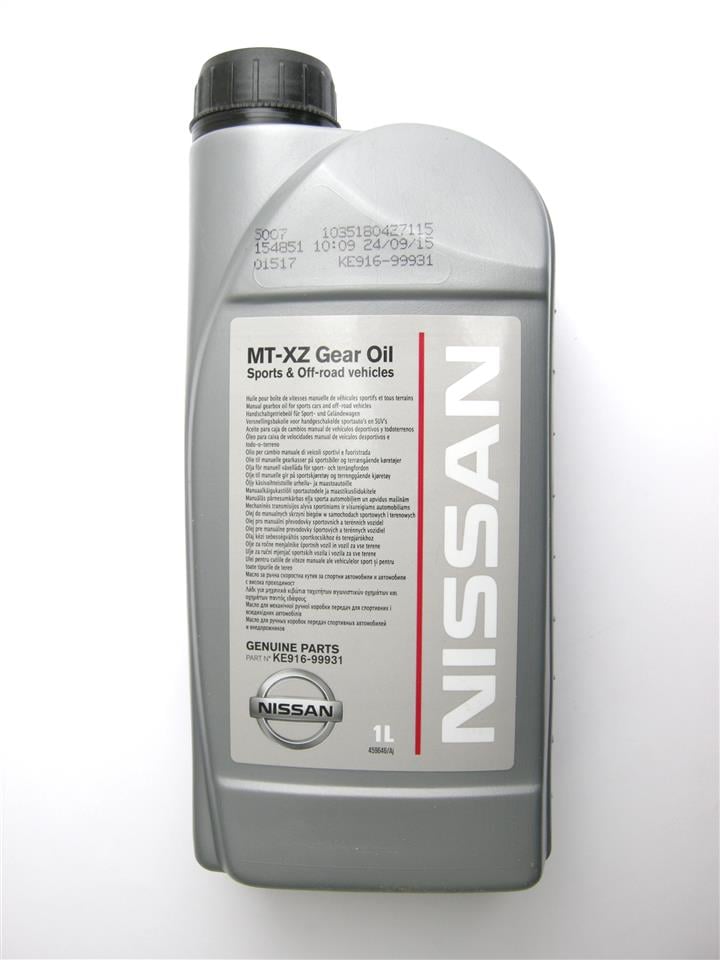 Nissan KE916-99931 Олива трансміссійна Nissan MT XZ Gear Oil 75W-85, 1 л KE91699931: Купити в Україні - Добра ціна на EXIST.UA!