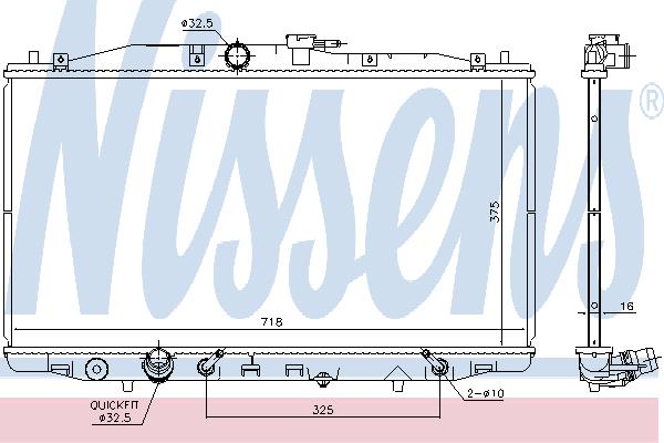 Nissens 68152 Радіатор охолодження двигуна 68152: Приваблива ціна - Купити в Україні на EXIST.UA!