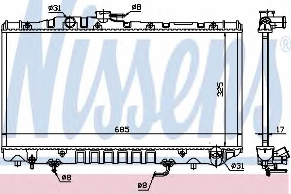 Nissens 64736 Радиатор охлаждения двигателя 64736: Отличная цена - Купить в Украине на EXIST.UA! 64736 Nissens Радиатор охлаждения двигателя