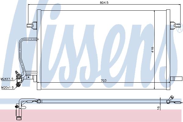 Nissens 94762 Радіатор кондиціонера (Конденсатор) 94762: Купити в Україні - Добра ціна на EXIST.UA!