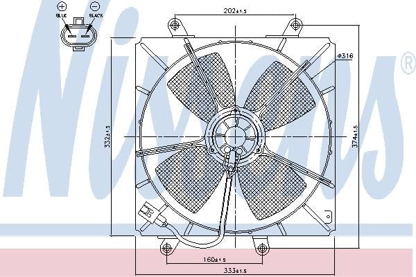 Nissens 85000 Вентилятор радіатора охолодження 85000: Купити в Україні - Добра ціна на EXIST.UA!