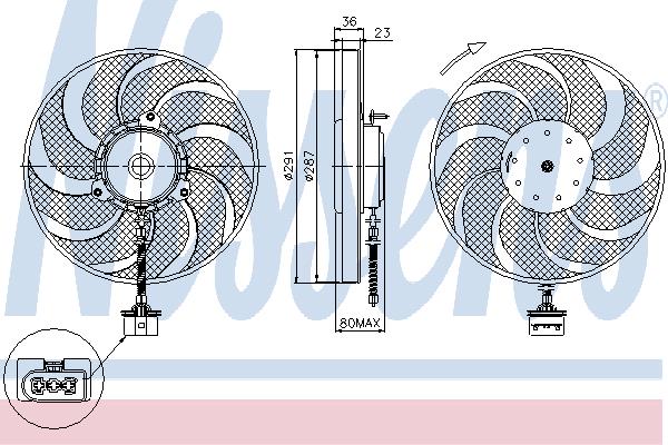 Nissens 85545 Вентилятор радіатора охолодження 85545: Купити в Україні - Добра ціна на EXIST.UA!