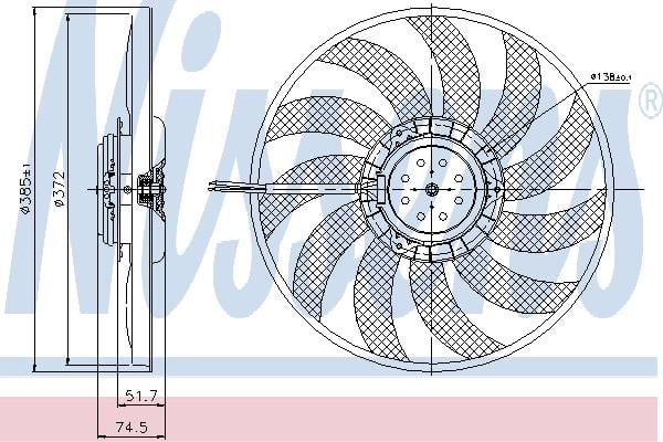 Nissens 85638 Вентилятор радіатора охолодження 85638: Купити в Україні - Добра ціна на EXIST.UA!