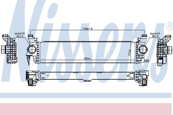96016 Nissens Интеркулер