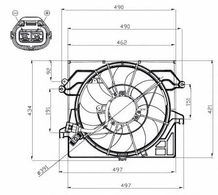 Вентилятор радиатора охлаждения NRF 47482