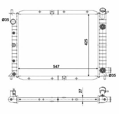 NRF 56028 Радиатор охлаждения двигателя 56028: Отличная цена - Купить в Украине на EXIST.UA! 56028 NRF Радиатор охлаждения двигателя