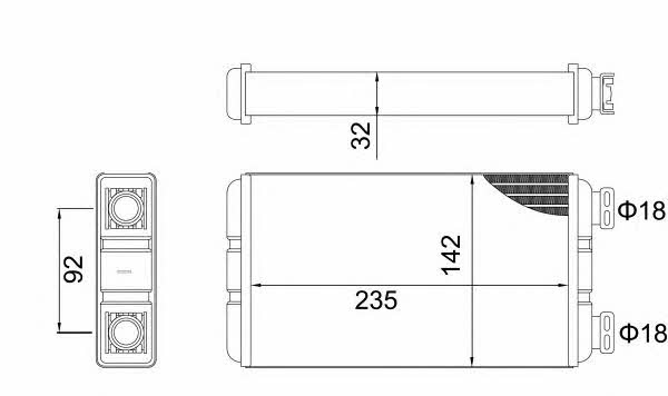Радиатор отопителя салона NRF 54312