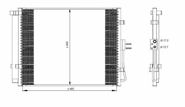 Радиатор кондиционера (Конденсатор) NRF 35984