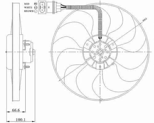 Вентилятор радіатора охолодження NRF 47204