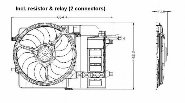 Вентилятор радіатора охолодження NRF 47302